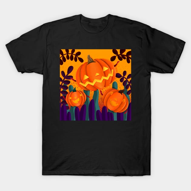 Happy Pumpkins T-Shirt by MarMi